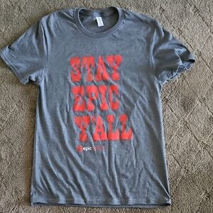 Soft Gray Tee with Red "STAY EPIC Y'ALL" Graphic
